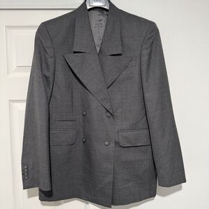 Officine Generale Women’s Arca Italian Fresco Wool Blazer Jacket In Mid Grey -38
